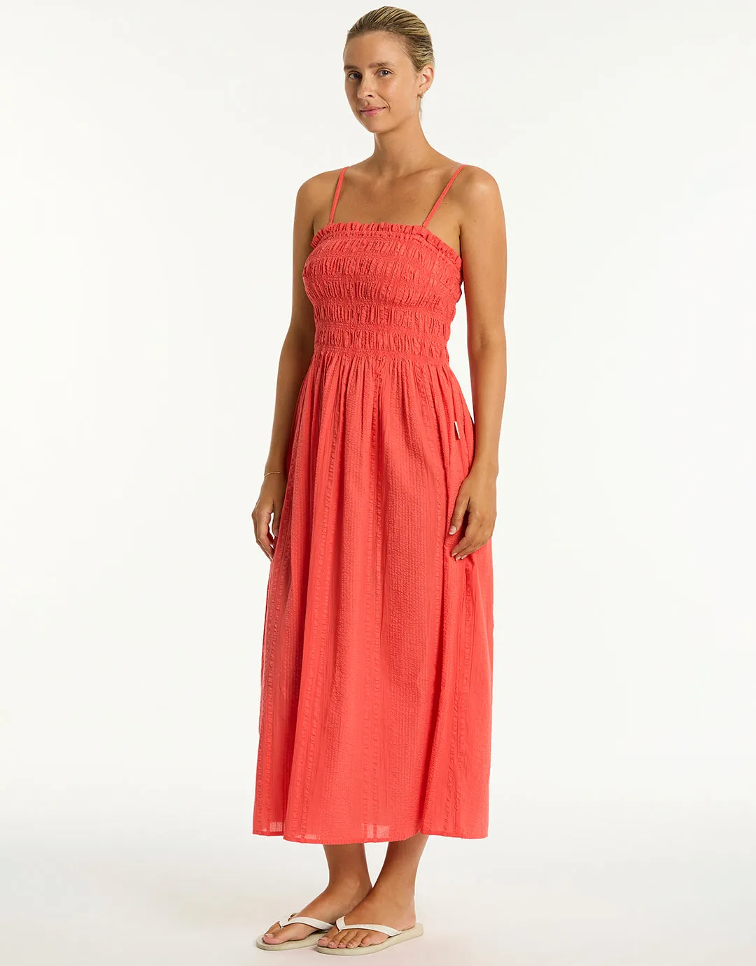 Heatwave Bandeau Dress - Flame