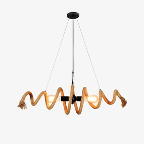 Hemp Rope Industrial Spiral Chandelier chandelier,ceiling light,decorative lighting