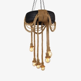 Hemp Rope Industrial Tire Chandelier chandelier,ceiling light,decorative lighting