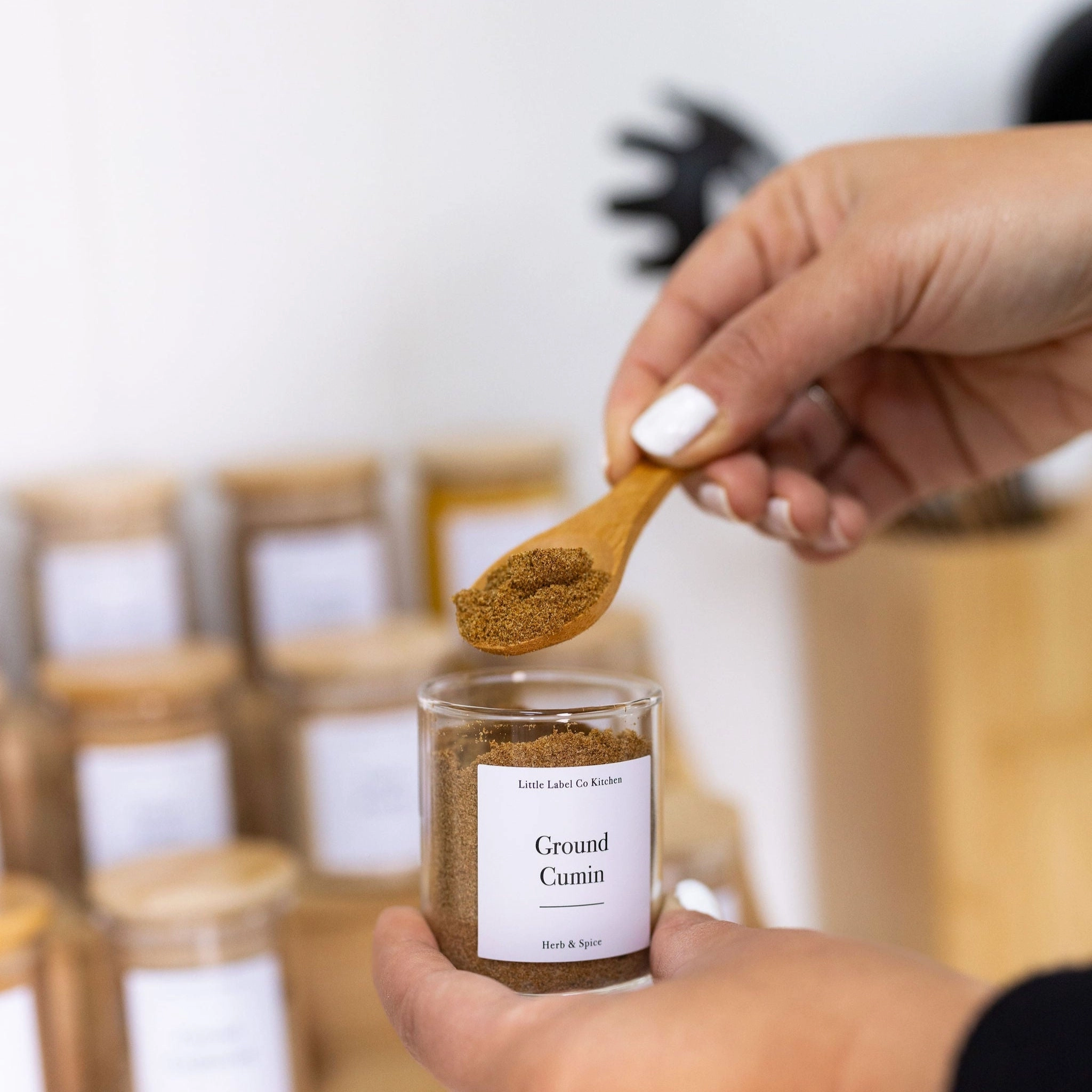 Herb and Spice Mini Wooden Spoon for Spice Jars Figurines,Decorative Ornaments
