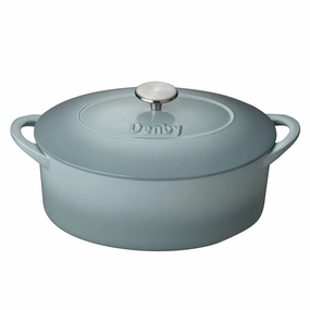 Heritage - Pavilion Oval casserole, 4.25 litre - L28 x W21 x D17cm, cast iron curtain fabric, upholstery textile