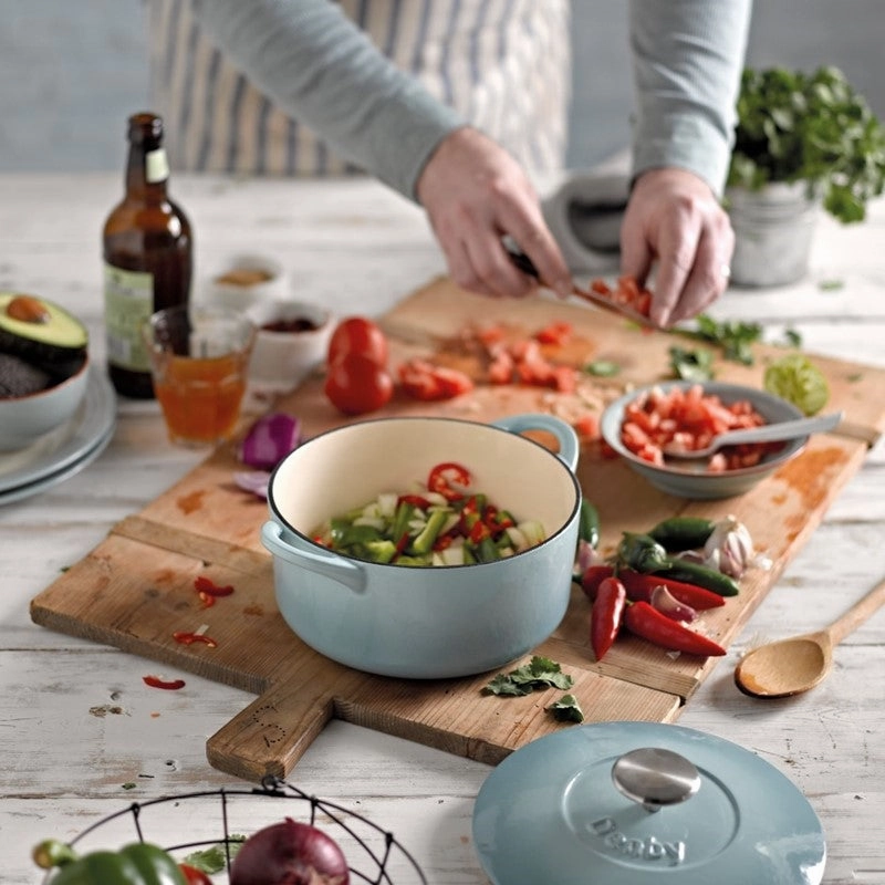 Heritage - Pavilion Round casserole, 4.05 litre - 24 x 16.5cm, Cast Iron curtain fabric, upholstery textile
