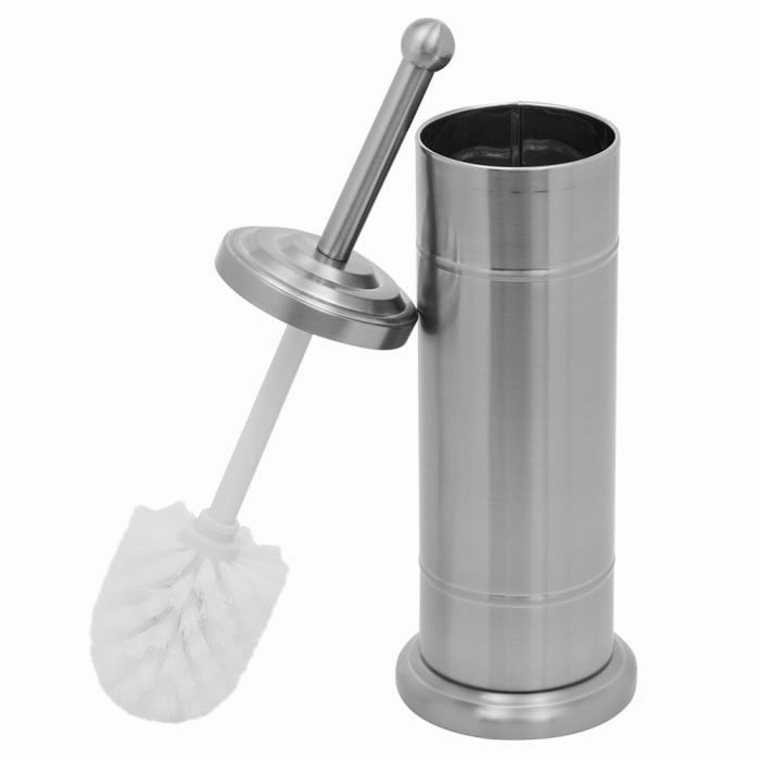Hideaway Toilet Brush with Heavy Weight Stainless Steel Handle