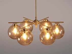Holger Johansson for Westal Chandelier in Brass and Smoked Glass Knife Set,Kitchen Knives