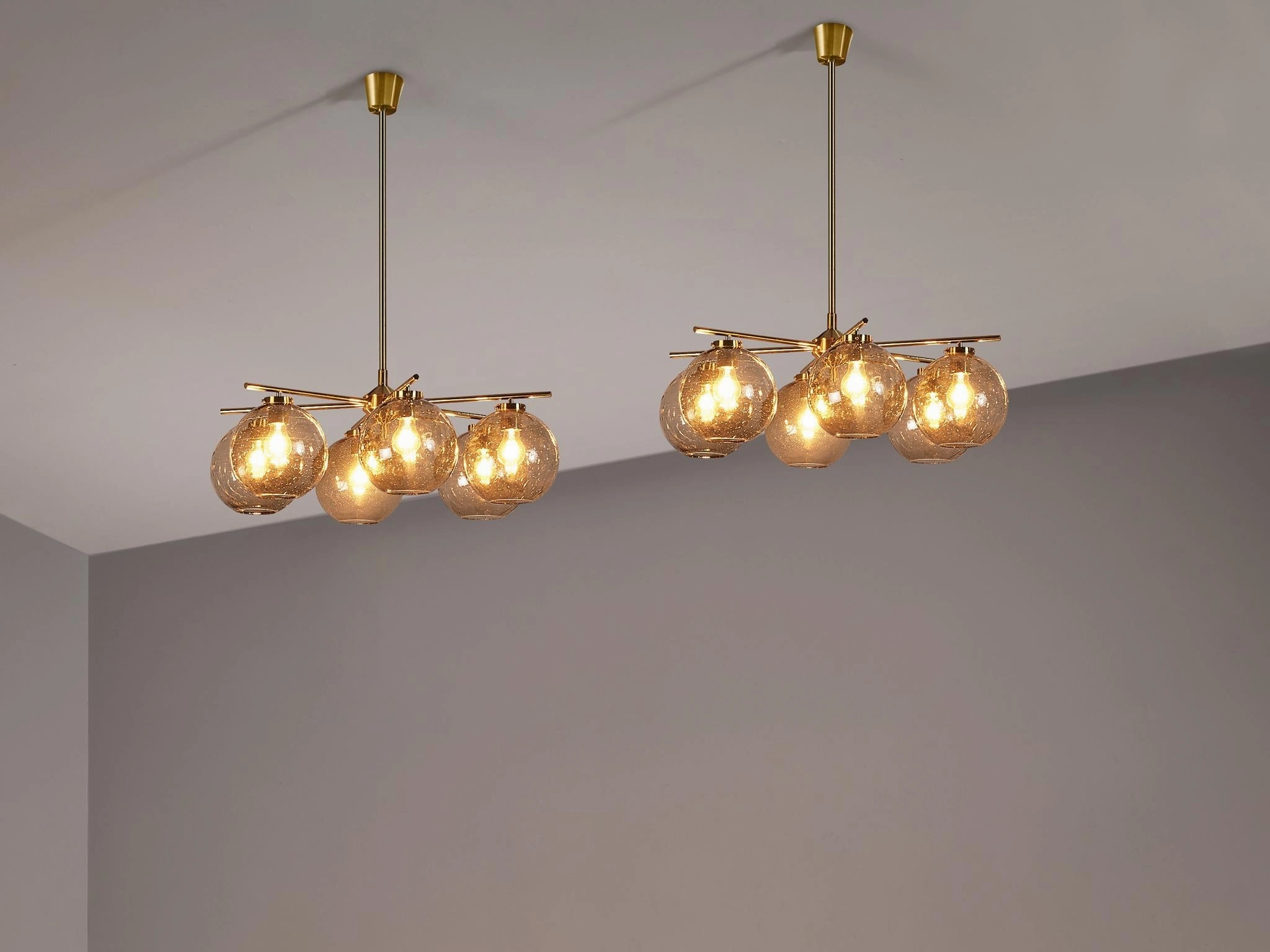 Holger Johansson for Westal Chandeliers in Brass and Smoked Glass Knife Set,Kitchen Knives