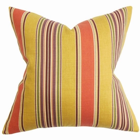 Hollis Stripes Euro Sham Orange Yellow pillowcases,cotton pillow covers,bed linen