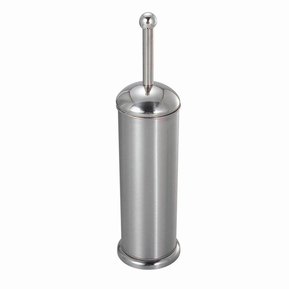 Home Basics Stainless Steel Toilet Brush and Holder Toilet Brush,Bathroom Cleaner