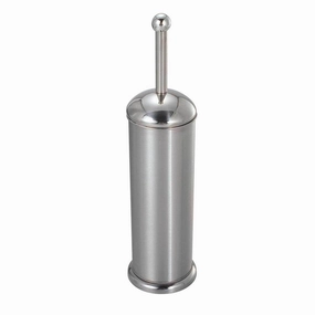 Home Basics Stainless Steel Toilet Brush and Holder Toilet Brush,Bathroom Cleaner
