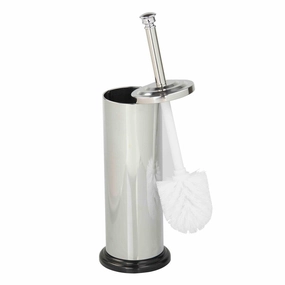 Home Basics Stainless Steel Toilet Brush Holder Toilet Brush,Bathroom Cleaner