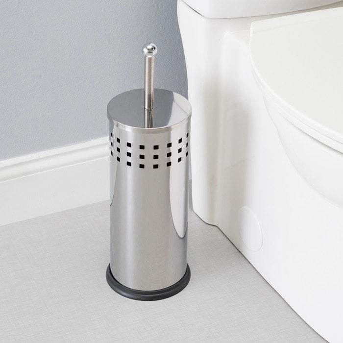 Home Basics Stainless Steel Toilet Plunger and Holder