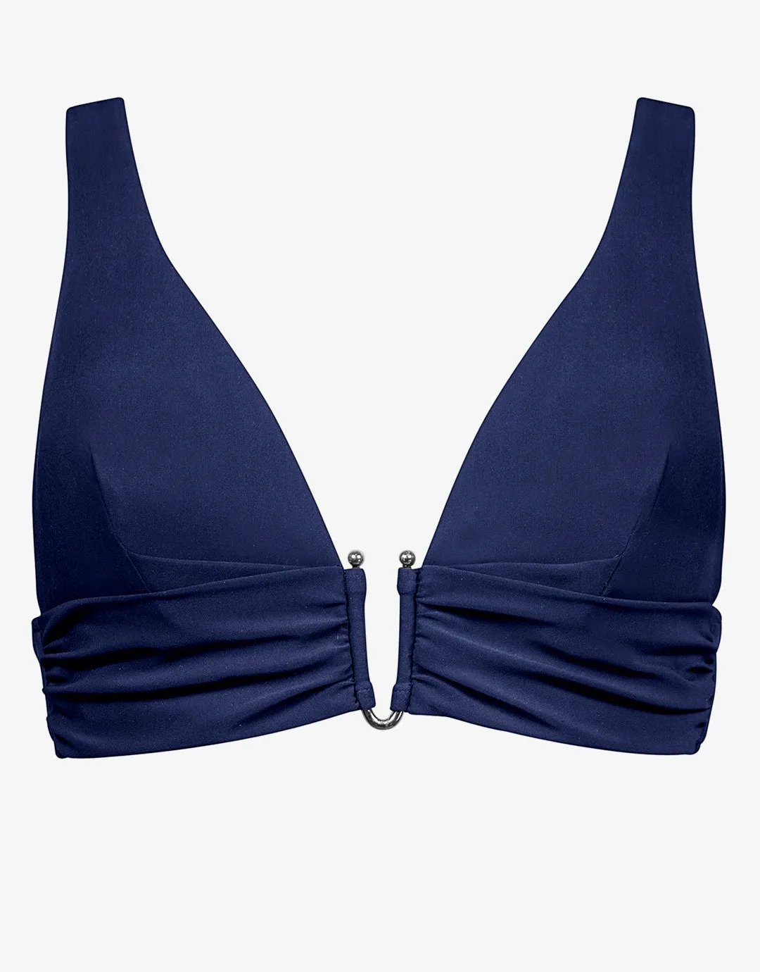 Honesty Banded Bikini Top - Navy