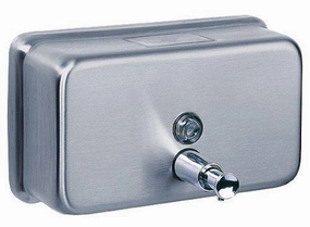 Horizontal Satin S'steel Refillable 1L Soap Dispenser Shower Curtain,Bath Curtain