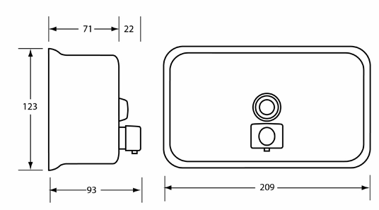 Horizontal Soap Dispenser Metlam ML600BS Soap Dispenser