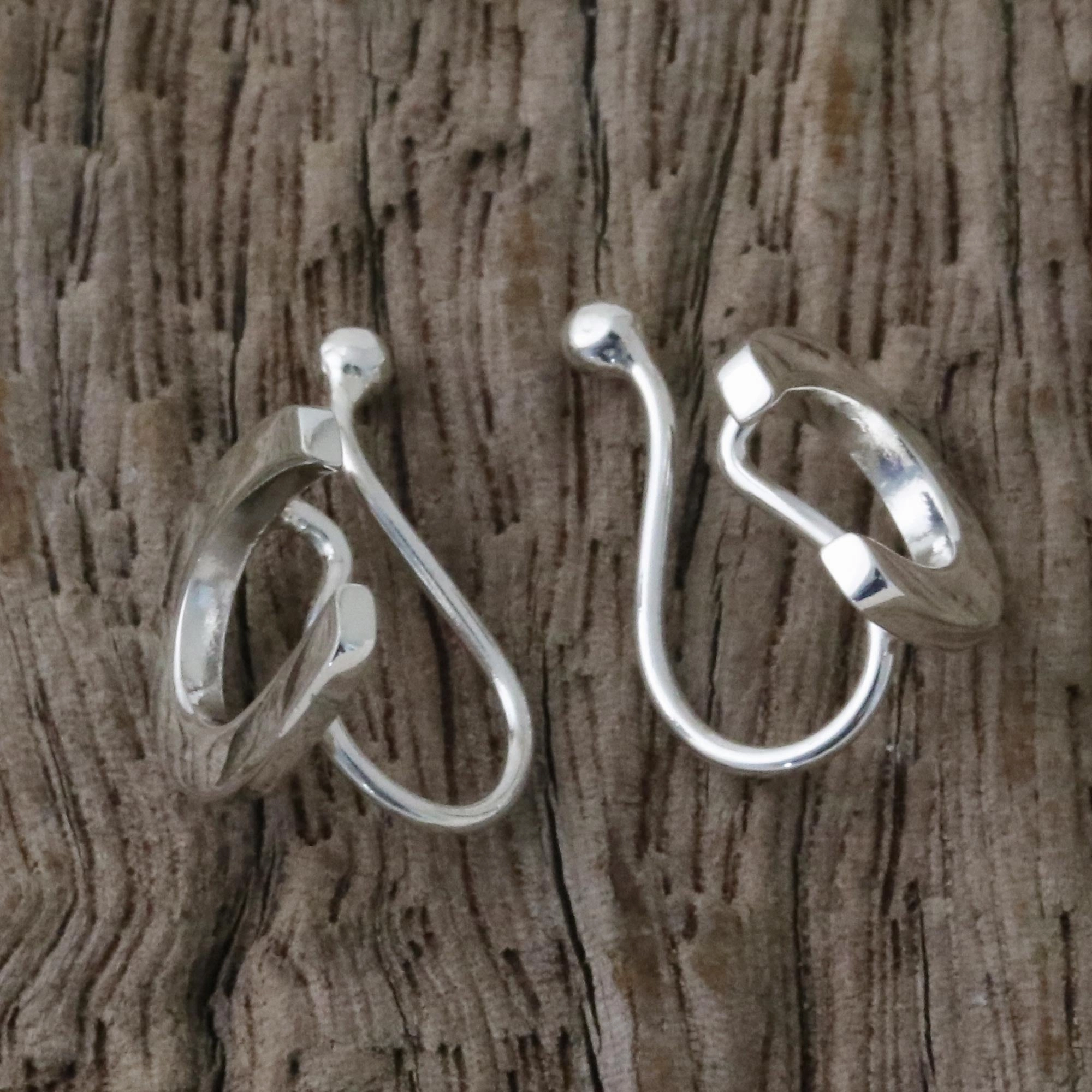 Horseshoe Luck 925 Sterling Silver Horseshoe Ear Cuffs from Thailand