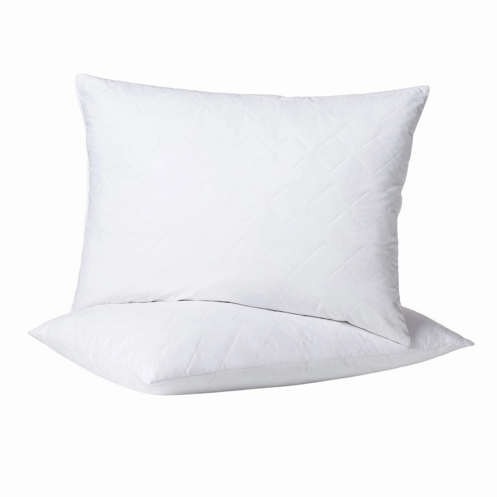 Hotel Madison 230 Thread Count Quilted Feather Pillow (Set of 2)