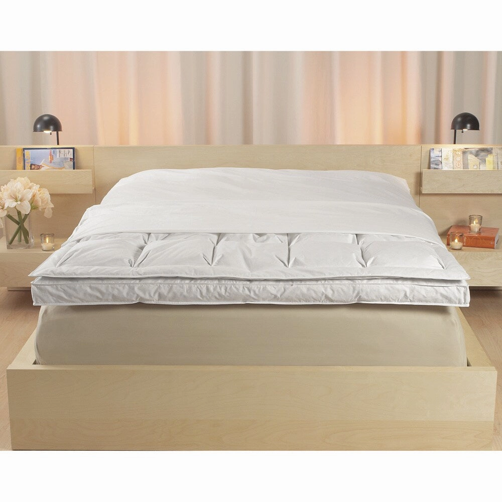 Hotel Madison Deep Support High Loft Down-on-Top Featherbed mattress pads,mattress topper,bed protection