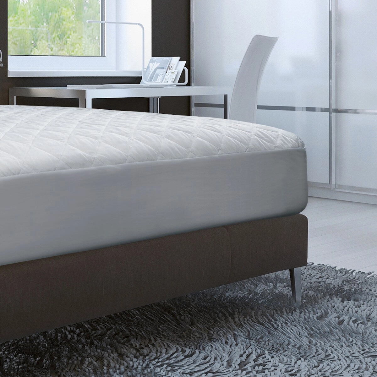 Hotel Solutions Classic Antibacterial Pinsonic Mattress Pad - N/A