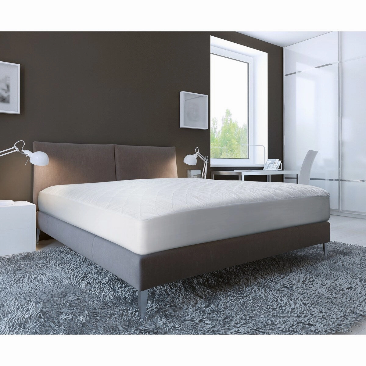Hotel Solutions Classic Plus Pinsonic Mattress Pad - N/A mattress pads,mattress topper,bed protection