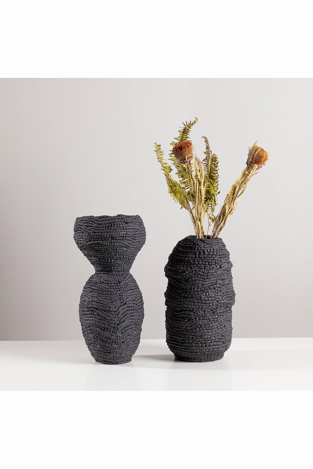 Hourglass Textured Ceramic Vase | Liang & Eimil Micah