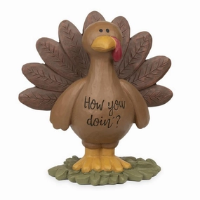 How You Doin' Thanksgiving Turkey Mini Figurine 3" Decorative Mirror,Home Decor Mirror