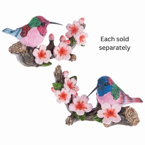 Hummingbird on Blossom Branch Figurine 6" Decorative Mirror,Home Decor Mirror