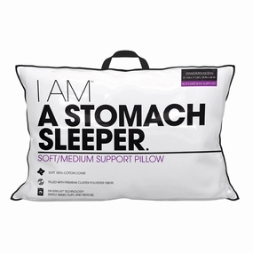 I AM A Stomach Sleeper - White pillows,bed pillow,sleeping cushion