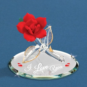 I Love You Red Rose Decorative Mirror,Home Decor Mirror