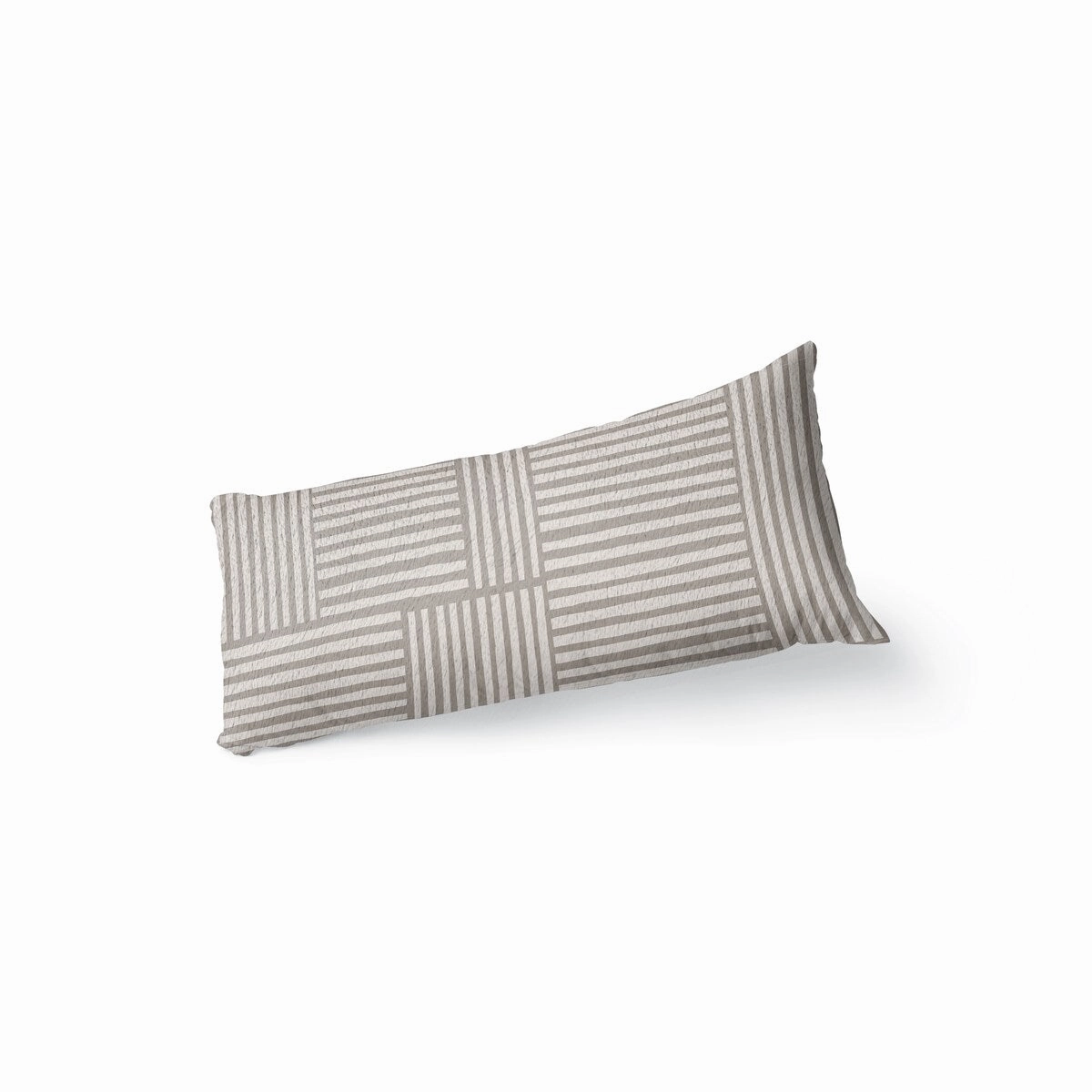 IDA TAUPE Body Pillow By Kavka Designs - Taupe, Ivory