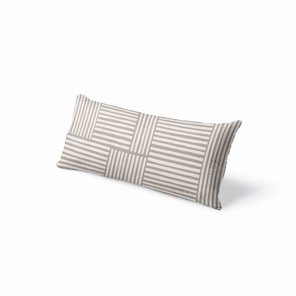 IDA TAUPE Body Pillow By Kavka Designs - Taupe, Ivory