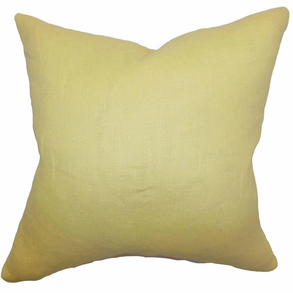 Idalya Solid Euro Sham Canary pillowcases,cotton pillow covers,bed linen