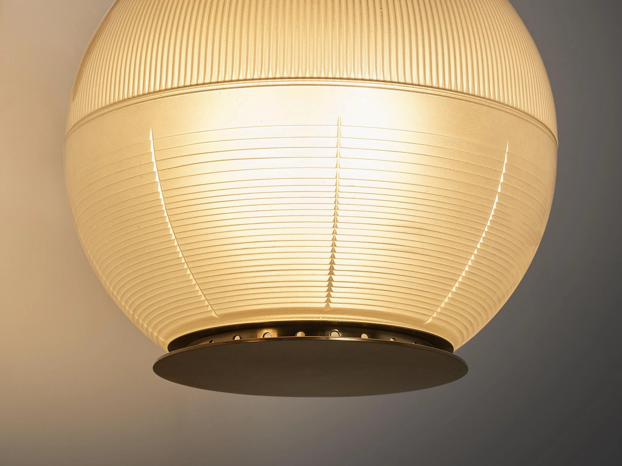 Ignazio Gardella for Azucena 'Doppio Vetro' Wall Lights in Glass and Brass
