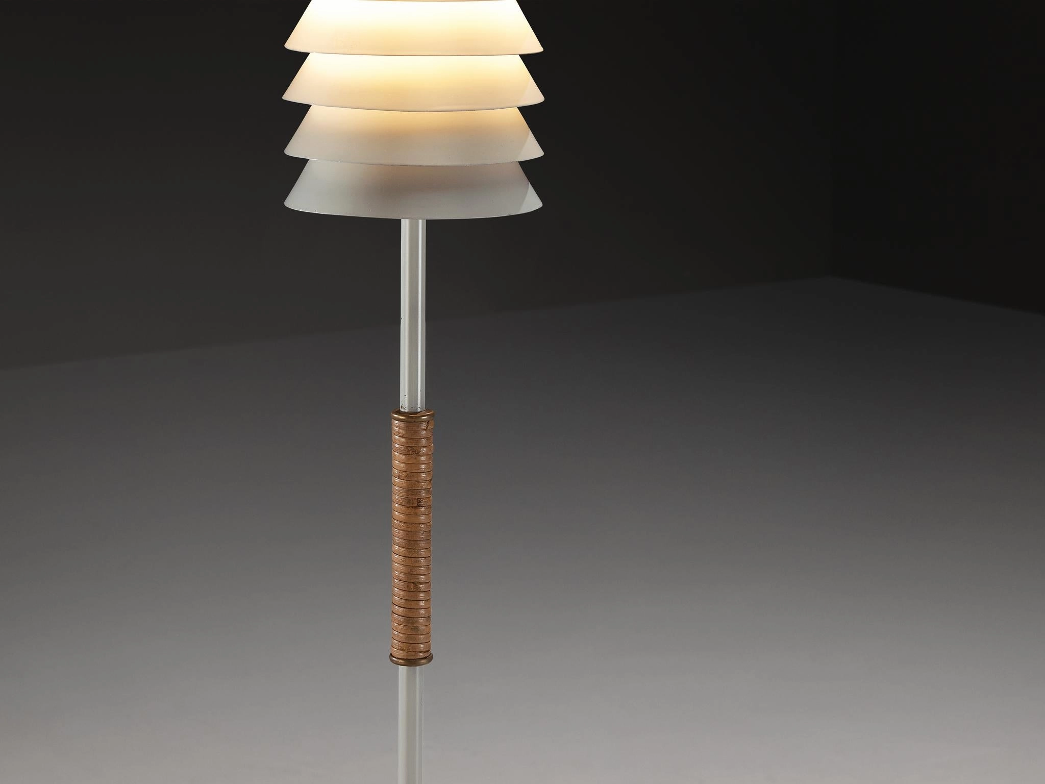 Ilmari Tapiovaara 'Maija the Bee' Floor Lamp with Cane and Brass Details