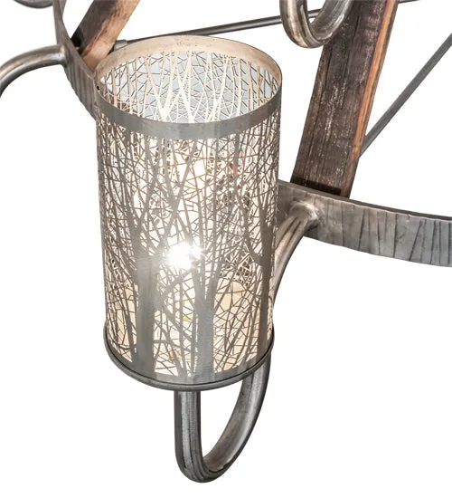 Industrial Steel Barrel Stave Chandelier