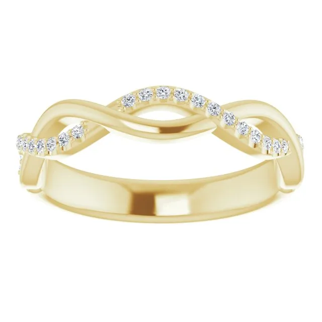 Infinity Design Round Diamond Wedding Band