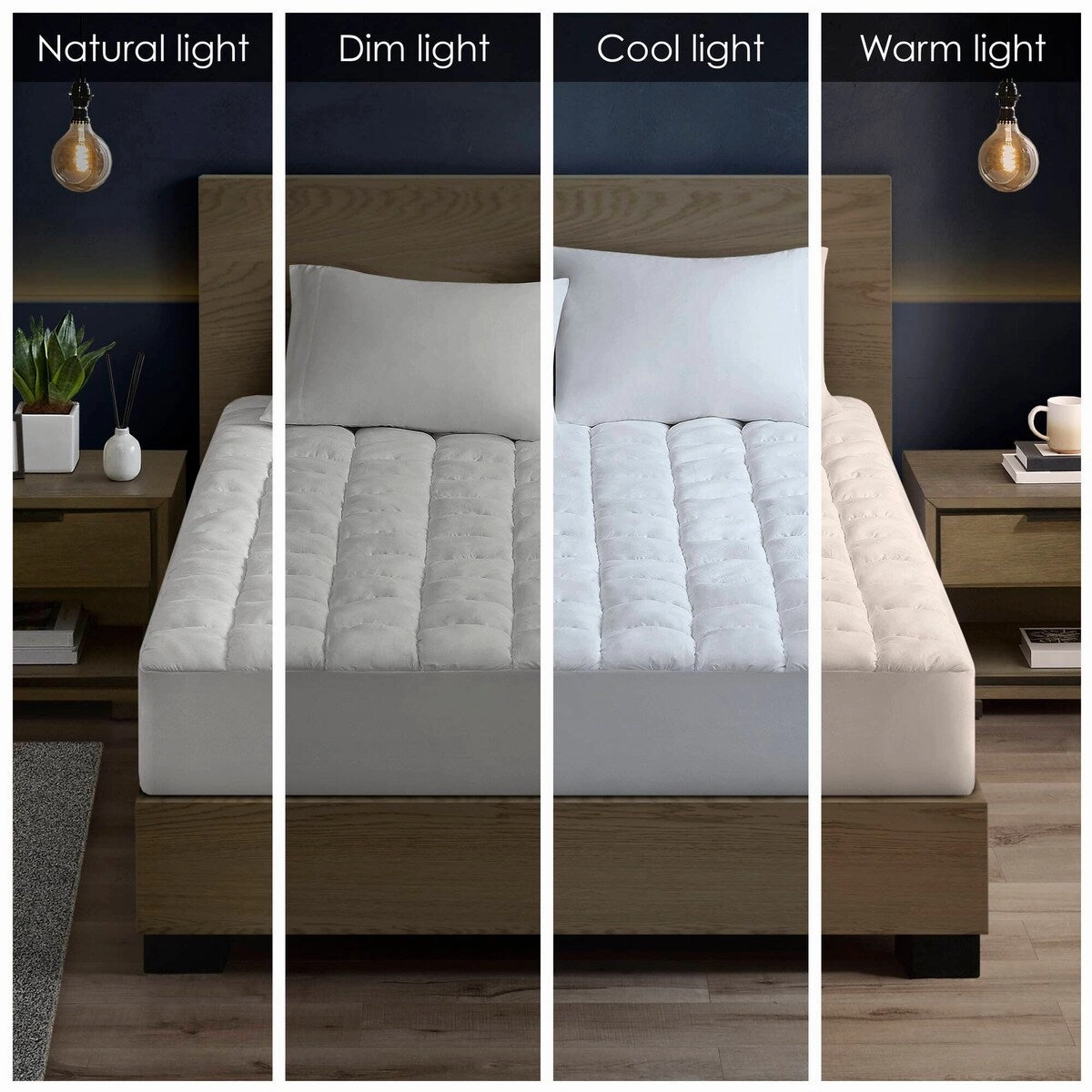 Intelligent Design Dream Puff Overfilled Down Alternative Mattress Pad - White