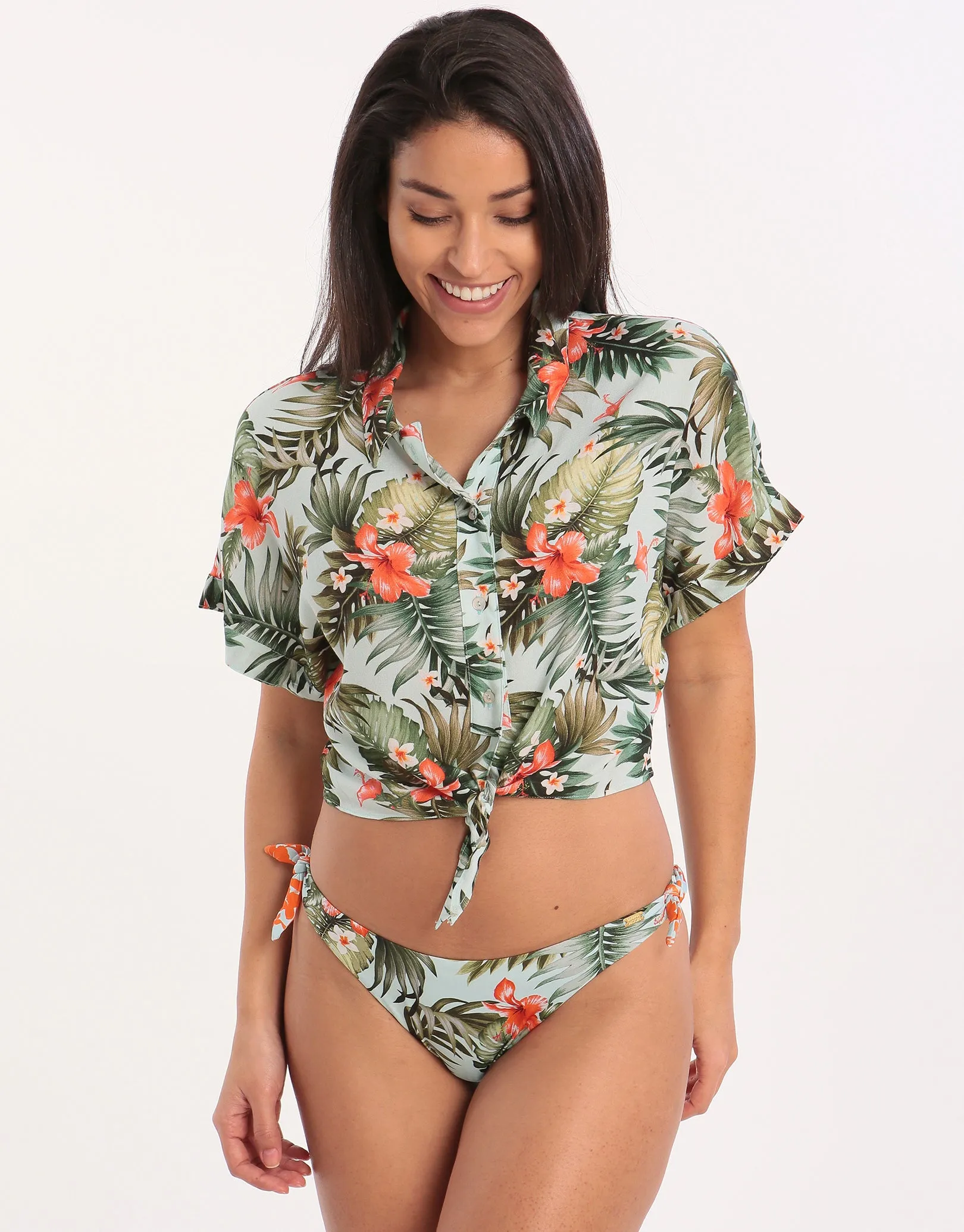 Iquitosvoil Kaimi Cropped Shirt - Sky