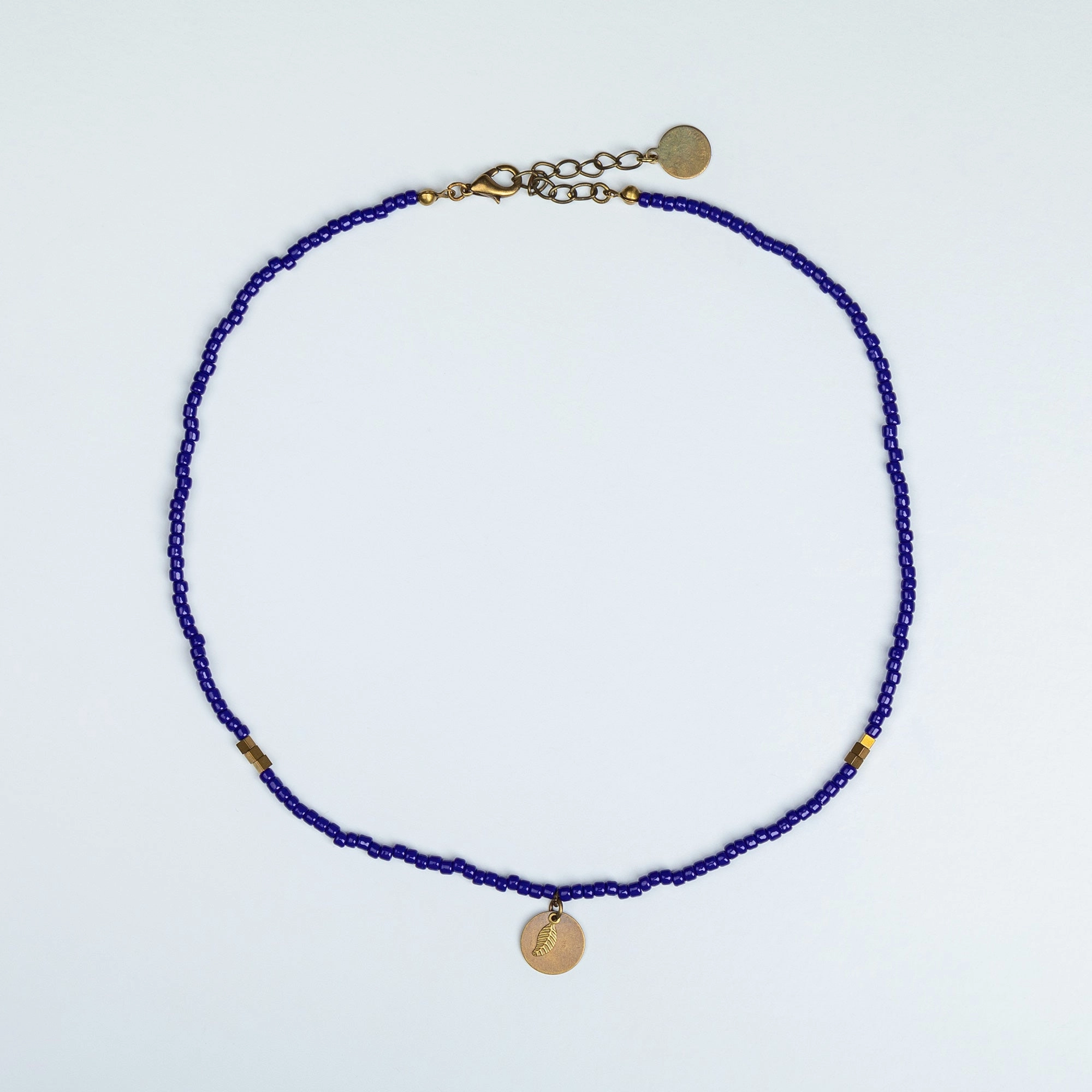 Iraqi Leaf Charm Beaded Necklace
