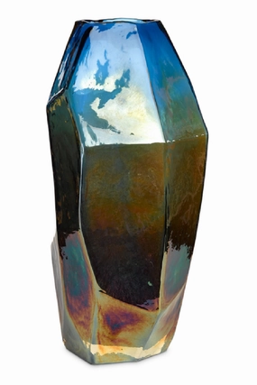 Iridescent Faceted Glass Vase M | Pols Potten Graphic Luster Vase,Glass Vase