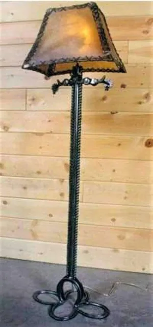 Iron Spur Western Floor Lamp mattress topper, bed base