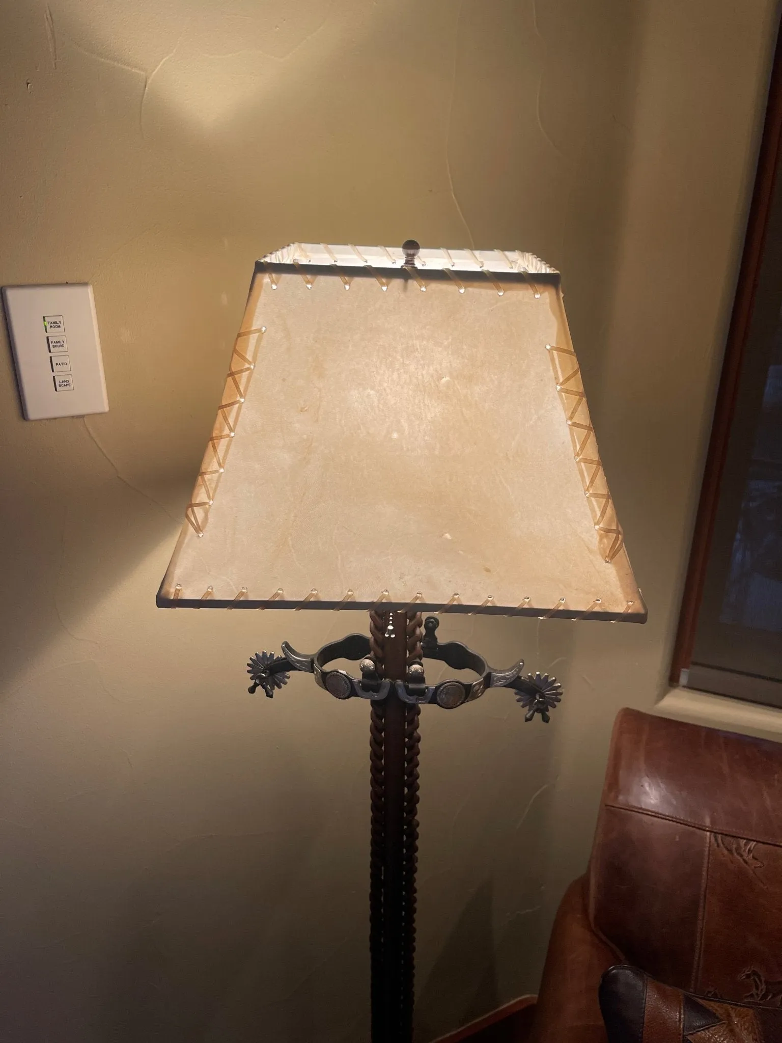 Iron Spur Western Floor Lamp