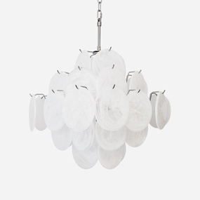 Isadora Murano White Disc Chandelier chandelier,ceiling light,decorative lighting