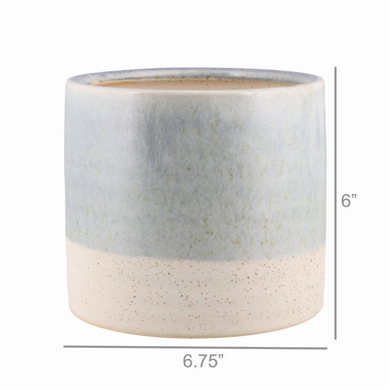 Isle Cachepot, Ceramic - Lrg - Light Blue