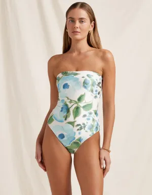 Isles Bandeau Swimsuit - Watercolour
