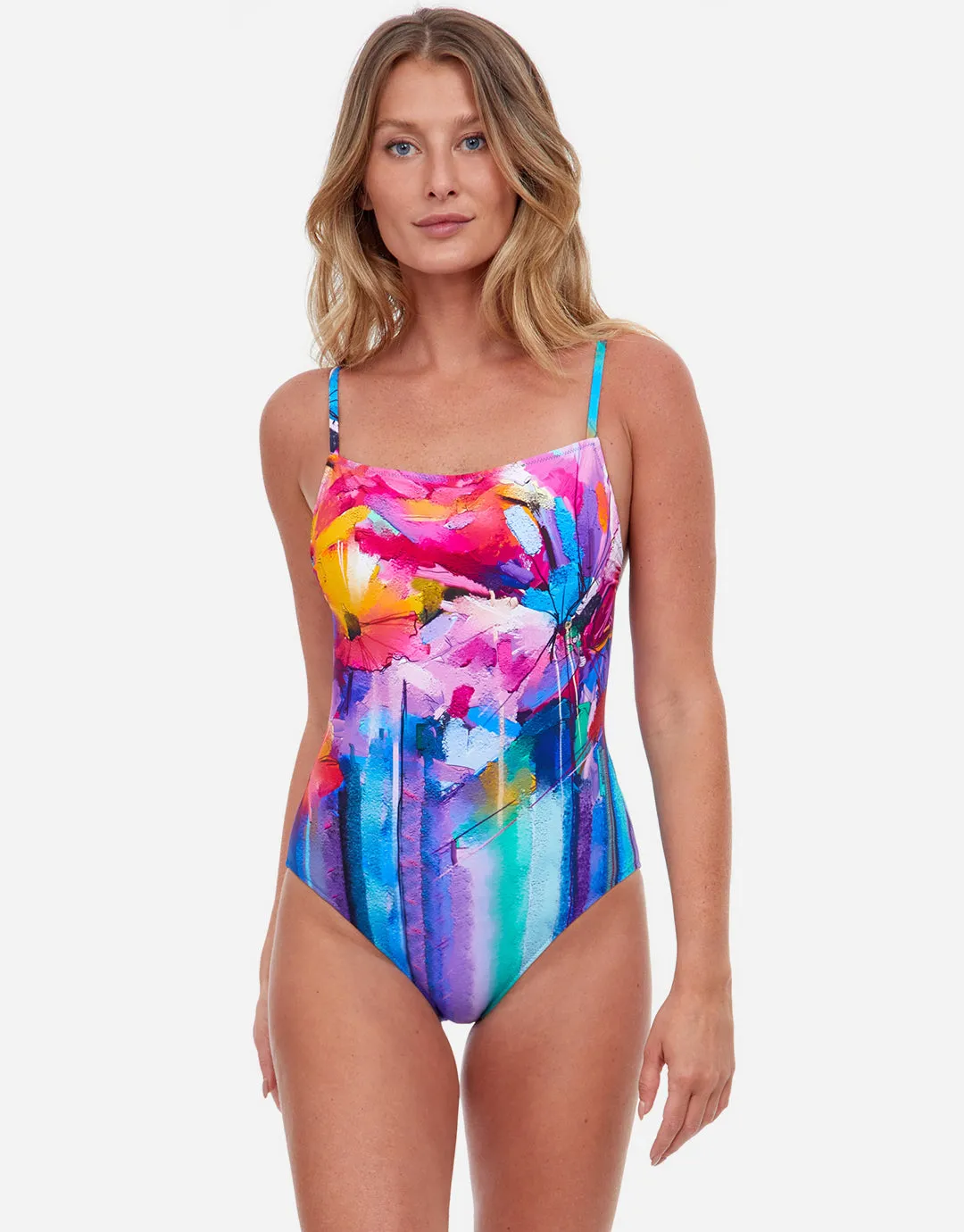 Italian Summer Round Neck Swimsuit - Multi