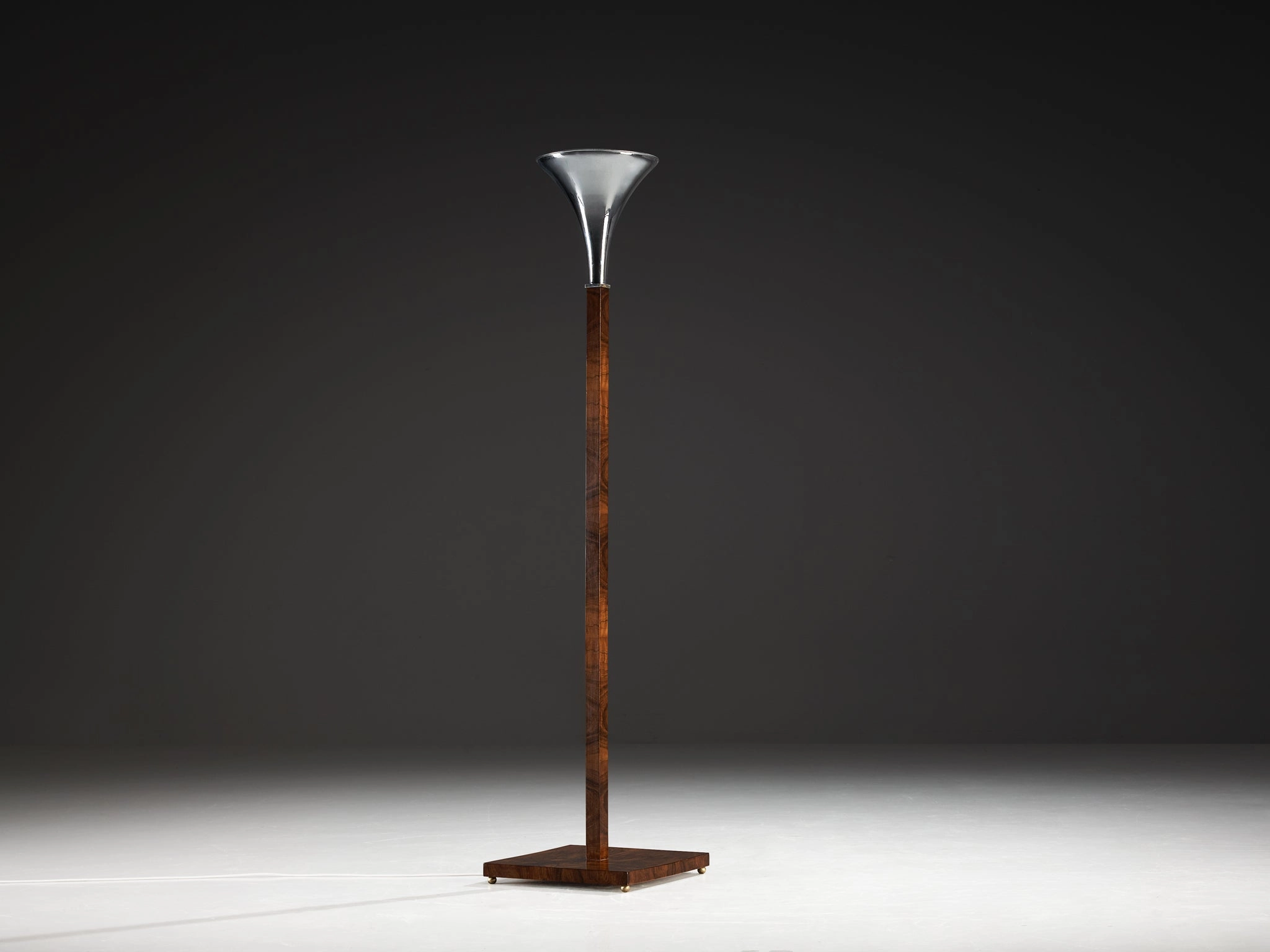 Italian Art Deco Floor Lamp in Walnut and Metal Knife Set,Kitchen Knives