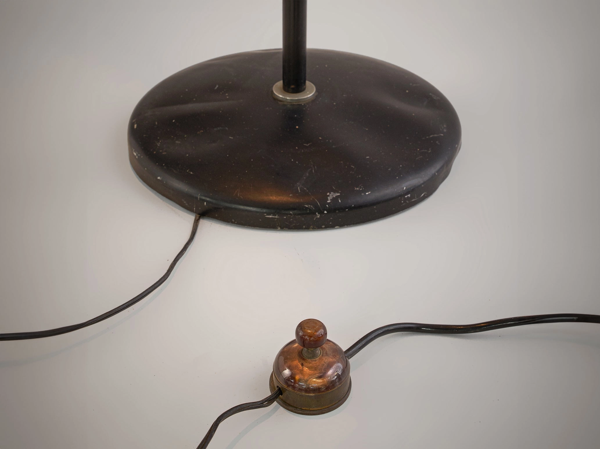 Italian Floor Lamp with Three Rotatable Shades in Black