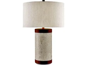 Ivory Croc Embossed Leather Table Lamp ceiling light, pendant lamp