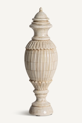 Ivory Colored Colonial Vase | Vical Home Jarek Vase,Glass Vase