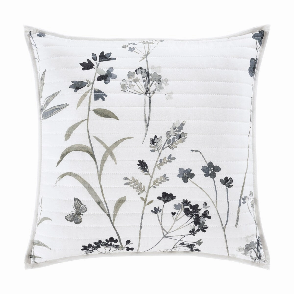 J. Queen New York Bridget Grey Euro Sham pillowcases,cotton pillow covers,bed linen