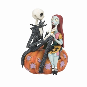 Jack & Sally on Pumpkin Decorative Mirror,Wall Mirror